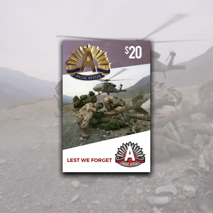 $20 ANZAC Badge Gold Rising Sun