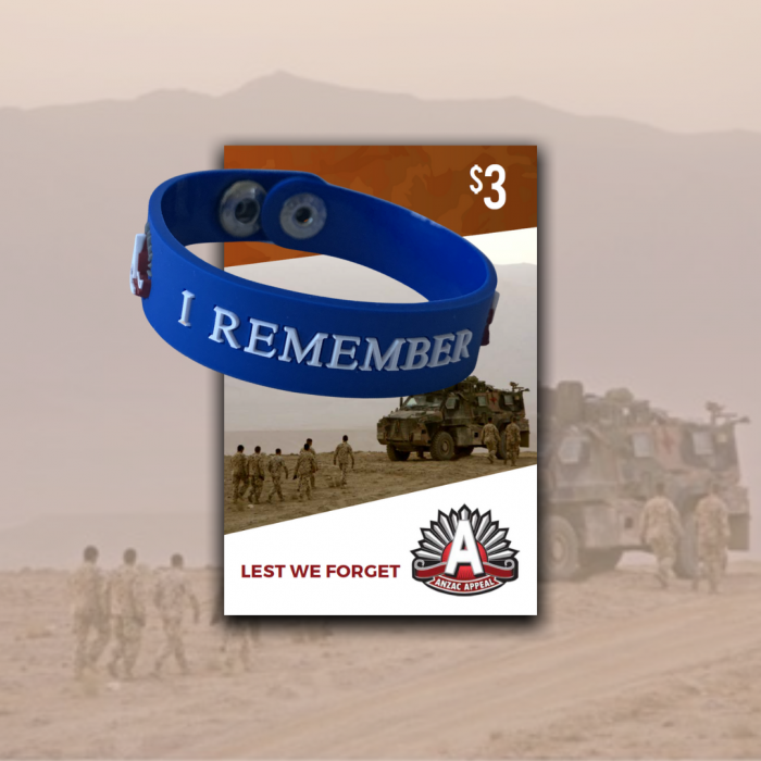$3 ANZAC Wristband