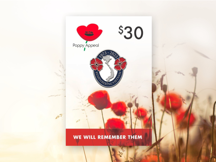 $30 Vietnam Anniversary Poppy