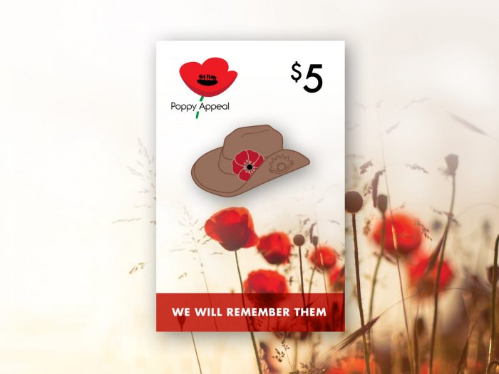 $5 Slouch Hat with Poppies