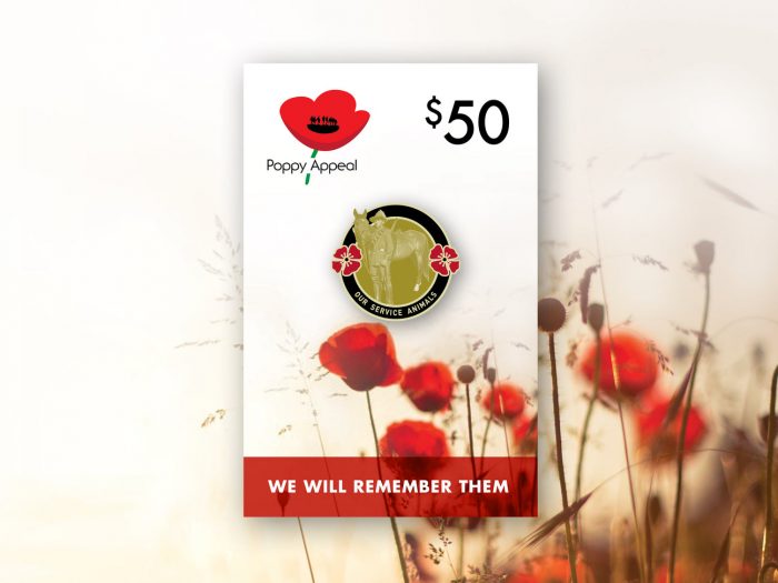 $50 Our Service Animals With Poppies